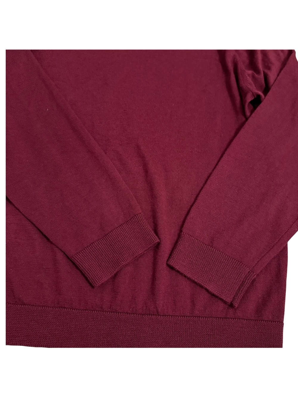 Vintage Gap Y2K Merino Wool Knit Pullover Sweater Mens XXL Burgundy Red V-Neck - Picture 7 of 12